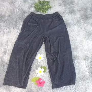 [ i+mu ] 캐주얼 팬츠 (38) 네이비 허리 밴딩 스트레치 M