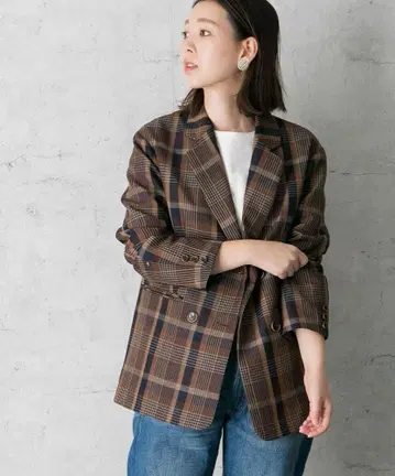 미사용품 URBAN RESEARCH ROSSO 체크 자켓