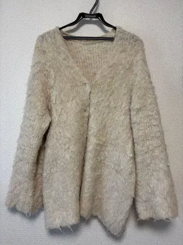 에어리 샤기 가디건 (허리끈 포함)