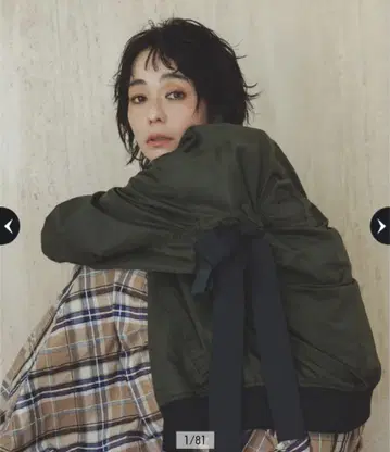 아르페쥬 스토리 백리본 MA-1 자켓 카키 택 포함 새상품