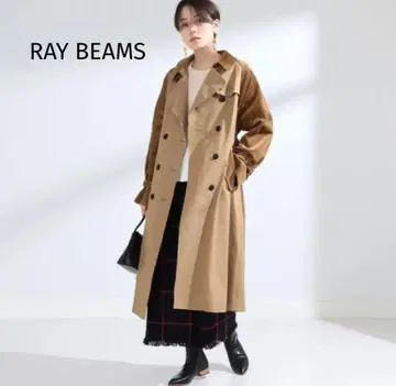 Ray BEAMS / 코듀로이 절개 트렌치코트