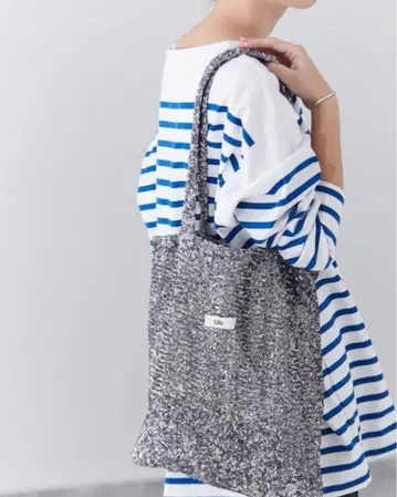 [ Uhr/우아 ] 스팽글 토트백 실버