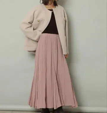 [ 새상품 ] CADUNE 에어리 플레어 스커트 SS 핑크