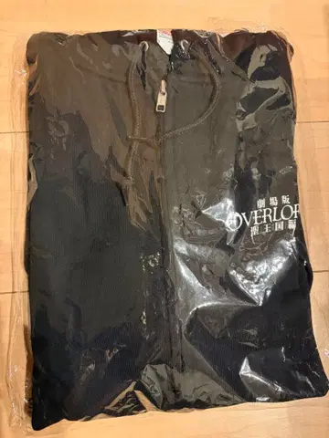 극장판 OVERLORD 성왕국편 집업 후드티 오리지널 굿즈 블랙