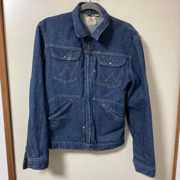 60s 오리지널 24mjz Wrangler 데님 자켓 세로 벨! 롱 기장