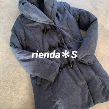 rienda*겉옷*다운 코트*데님풍*더플 코트*네이비 컬러*S