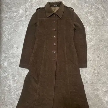 다크 브라운 롱 코트 울 혼방 a7