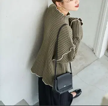 FREAK'S STORE 헤비 와플 멜로 하이넥 니트