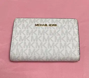 MICHAEL KORS 접이식 지갑 화이트 x 그레이