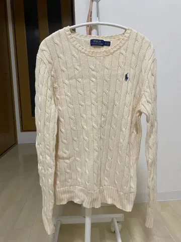 랄프 로렌 긴팔 코튼 니트 케이블 니트