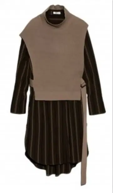 Fray id 니트 베스트 롱 셔츠