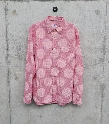 Goodenough 도트 무늬 체크 셔츠 L 굿이너프 GE GDEH