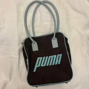 PUMA 브라운 캔버스 핸드백
