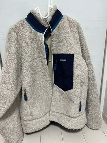 patagonia 플리스 자켓 L 사이즈 베이지 네이비