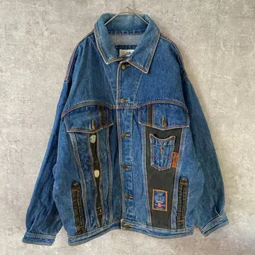빈티지 데님 자켓 오버 사이즈 레트로 L 사이즈