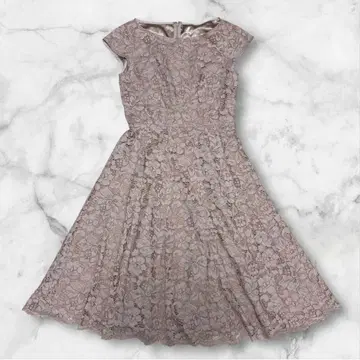 ANAYI 아나이 코튼 전체 레이스 원피스 36 베이지 핑크 S