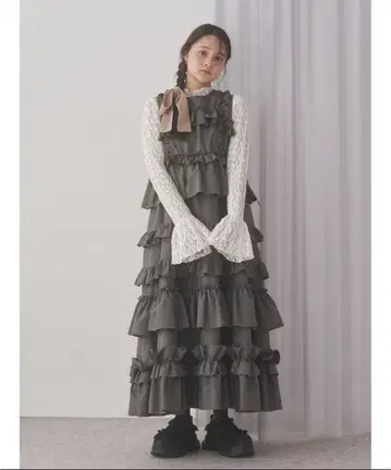 프릴 디어드 원피스