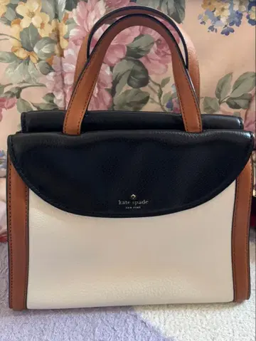 미사용 spade 가죽 핸드백 화이트 블랙 2way