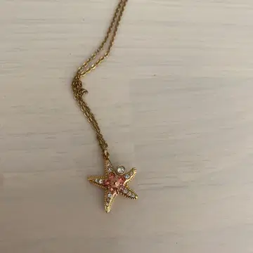 스와로브스키 불가사리 모티브 목걸이 골드 컬러 도금