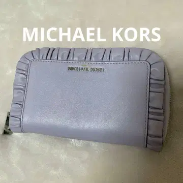 [ 하자품 ] MICHAEL KORS 라벤더 프릴 지갑