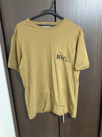 MHL. 브라운 포켓 부착 셔츠
