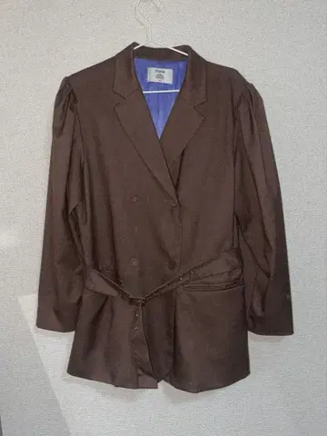 브라운 더블 브레스트 테일러드 자켓