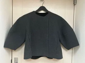 mizuiroind 노카라 자켓 다크 그레이 벌룬 슬리브