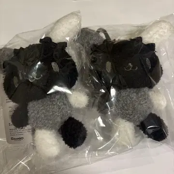 [ 즉시 구매 가능 ] 산리오 우사하나 마스코트 2개 세트 블랙 화이트