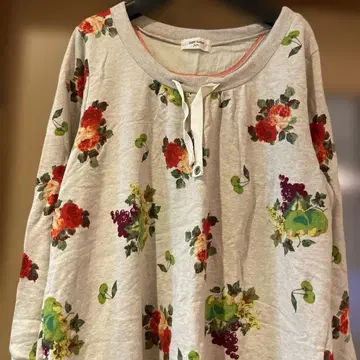 슈퍼 하카 사이즈 19 꽃무늬 긴팔 원피스 그레이