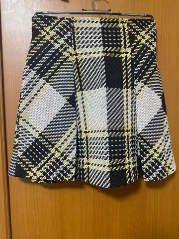 SNIDEL 로빙 체크 미니 스커트 BEG