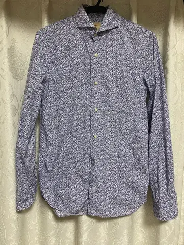 기이로바 긴팔 셔츠 올 패턴 네이비 XS