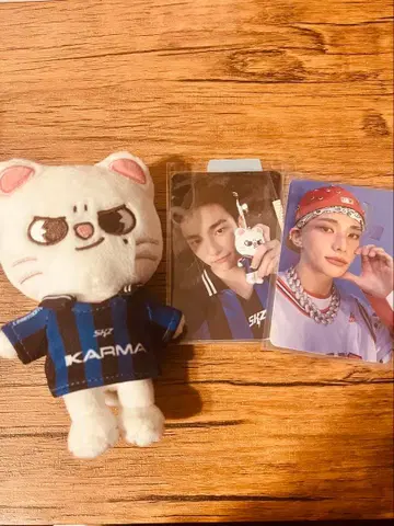 Stray Kids KALMA 지니렛 봉제 인형 특전 카드 세트