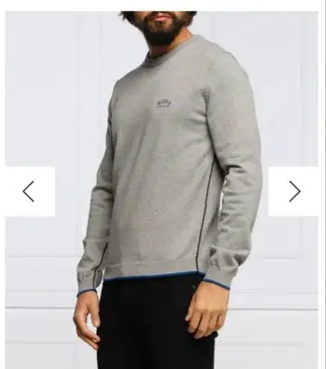 HUGO BOSS 그레이 크루넥 스웨터 택 포함 새상품