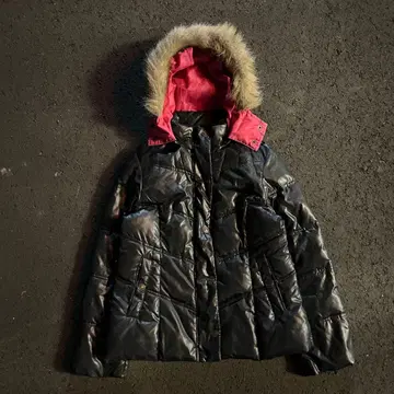 00s y2k 퍼 다운 자켓 헤이세이 갸루 남자 그런지 시크 스타일