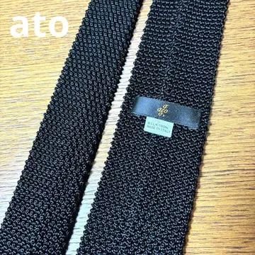 [ 새상품급 ] ato 아토 블랙 내로우 타이