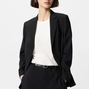 유니클로 감동 자켓 릴랙스 핏 블랙