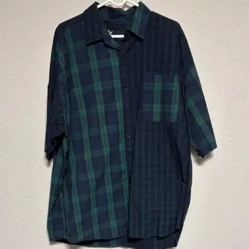 FAT SKINNY 반팔 체크 셔츠