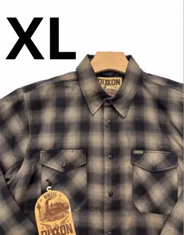 DIXXON 체크 무늬 긴팔 플란넬 셔츠 XL