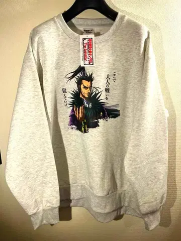 [ 새상품 ] 킹덤 맨투맨  장군 라이트 그레이 짙은 화이트 4L