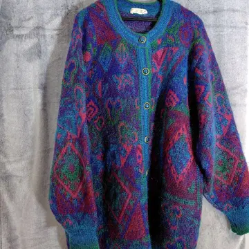 꽃의 이슬 니트 가디건 빈티지 일본제