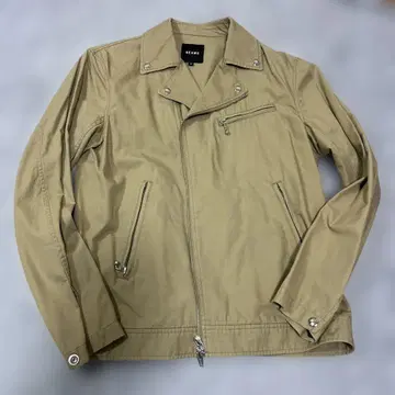 BEAMS 베이지 싱글 라이더 자켓 M