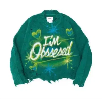 더블렛 25ss 니트 그린