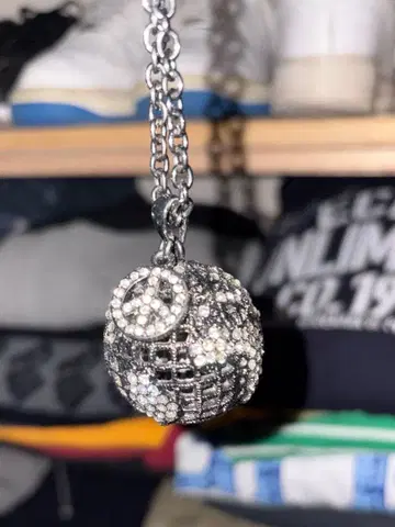 블링블링 목걸이 bboy 지구본 피스 마크 스트릿