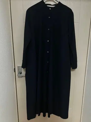 미즈이로 인드 네이비 셔츠 A라인 원피스