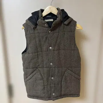 GLOBAL WORK 후드 부착 다운 베스트 L