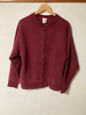 쉽스 스냅 버튼 스웨트 셔츠 USA제 크림슨 컬러