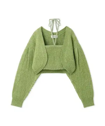 Lily Brown / 그린 크롭 가디건