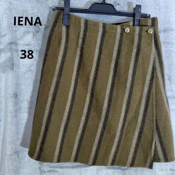 IENA 스트라이프 랩 스커트 미니 스커트 38