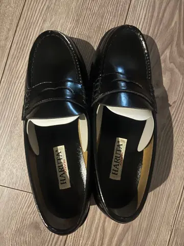 HARUTA 로퍼 학생 여성용 인조 가죽 4505 3E 블랙