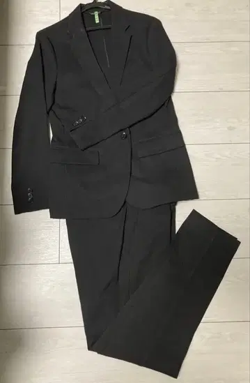 나노 유니버스 블랙 비즈니스 정장 자켓과 팬츠 세트